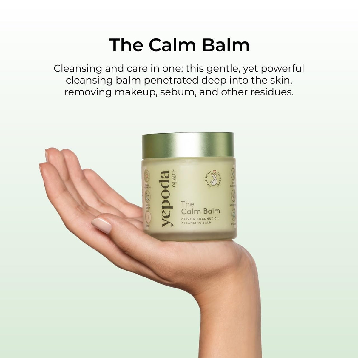 Yepoda The Calm Balm 80g side view showing texture