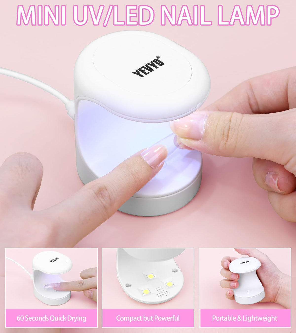 YEVYO nail drill with bits and sanding bands