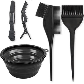Yexixsr 5Pcs Hair Dyeing Kit including mixing bowl and brushes