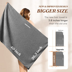 YFONG hair towel wrap folded neatly for storage