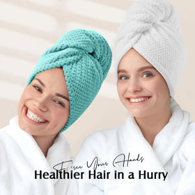 YFONG hair towel wrap showing absorbent texture close-up