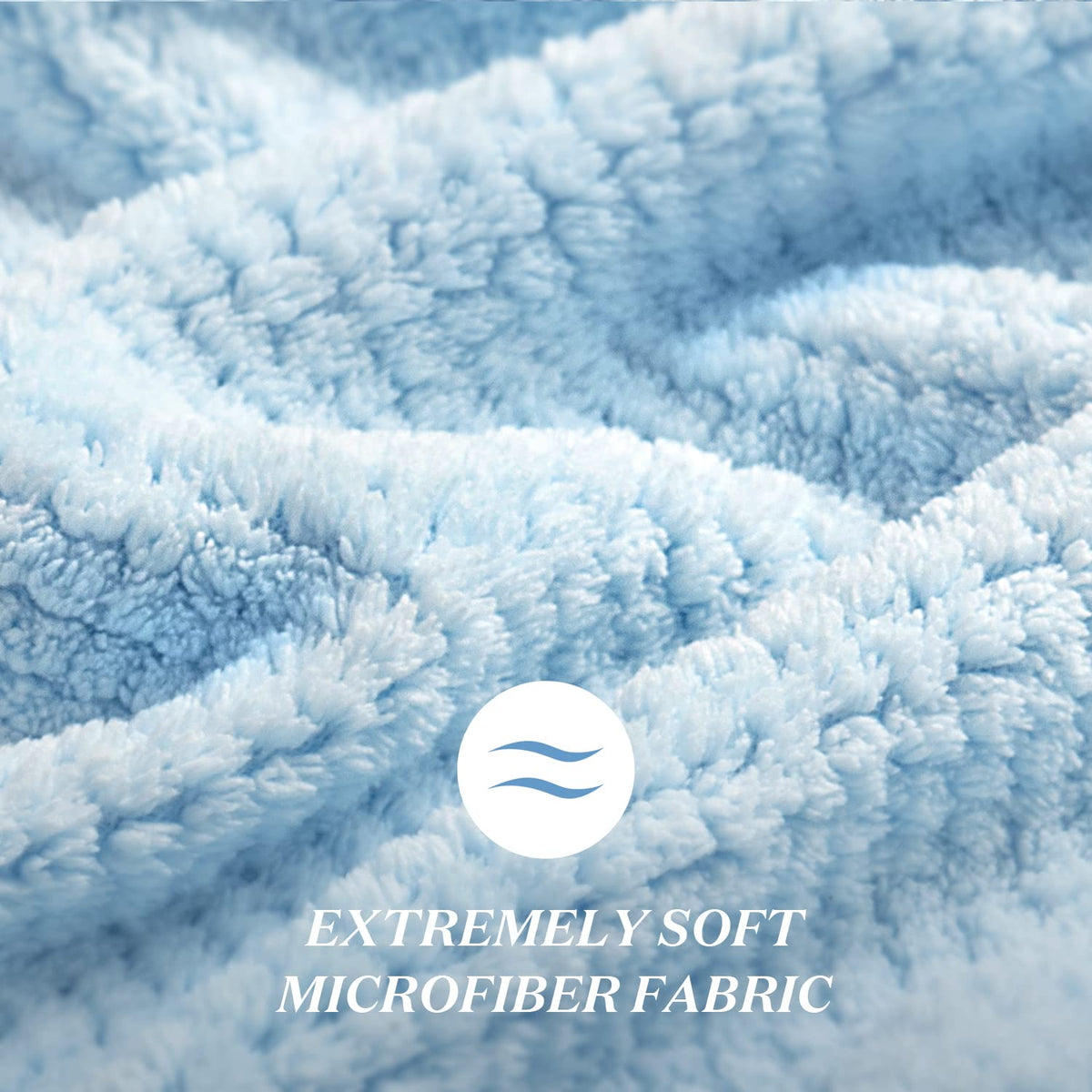 YFONG Large Microfiber Hair Towel Wrap displayed on a bathroom counter