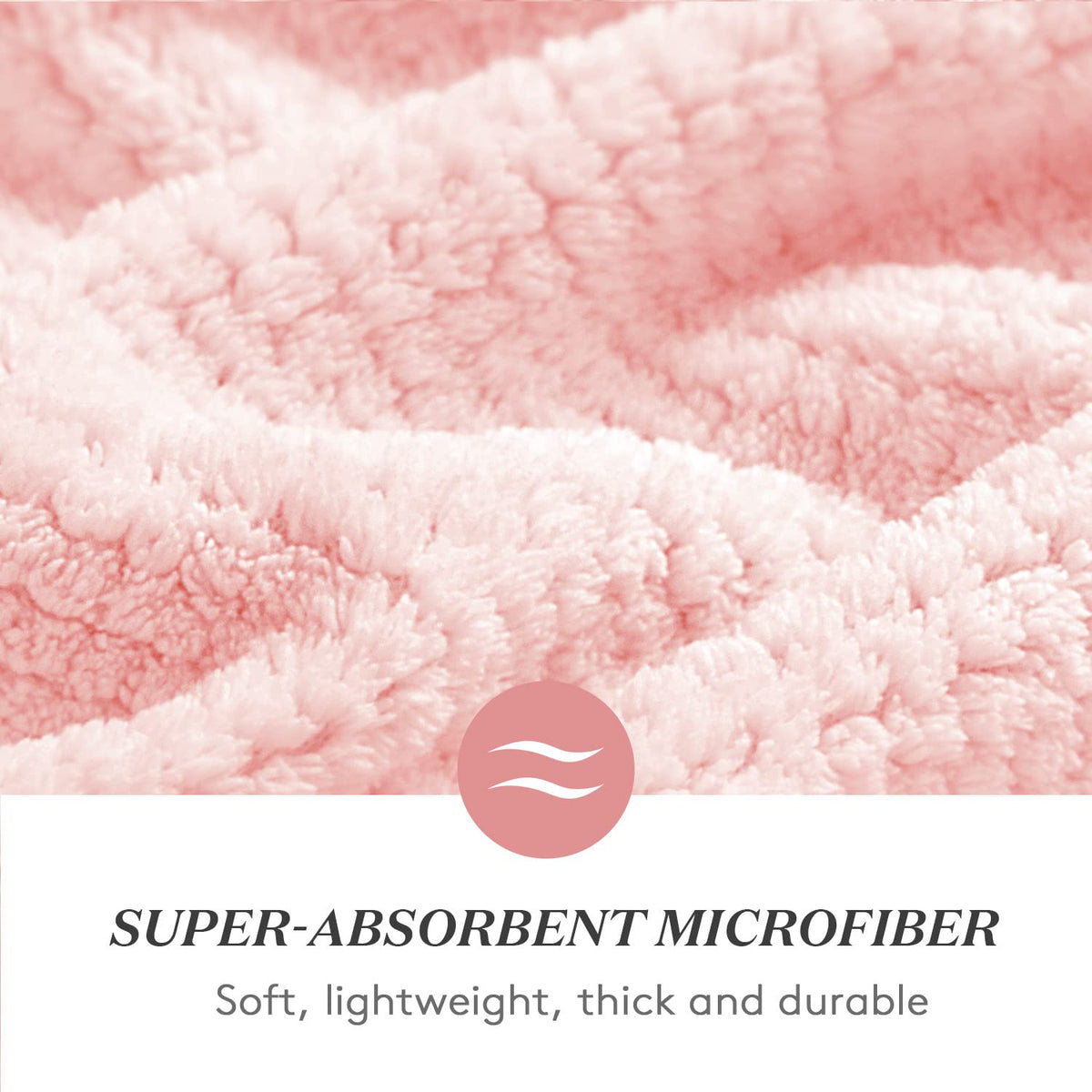 YFONG Large Microfiber Hair Towel Wrap in a bathroom setting