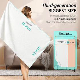 YFONG microfiber hair towel wrap folded on a shelf