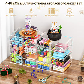 YFXCVSL Acrylic Makeup Organizer dimensions and design details
