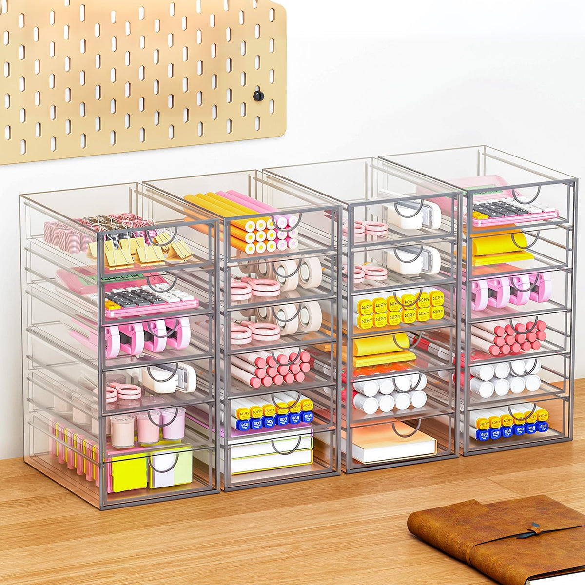YFXCVSL Acrylic Makeup Organizer in a stylish bathroom setting
