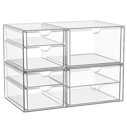 YFXCVSL stackable storage drawers front view with 7 compartments