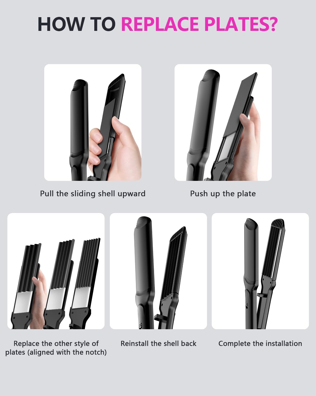 YGOVVK Hair Crimper Waver demonstrating safe design features