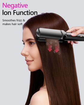 YGOVVK Hair Crimper Waver in use creating beach waves