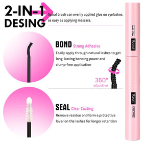 YIDUO 90D cluster lashes with tweezers and brushes