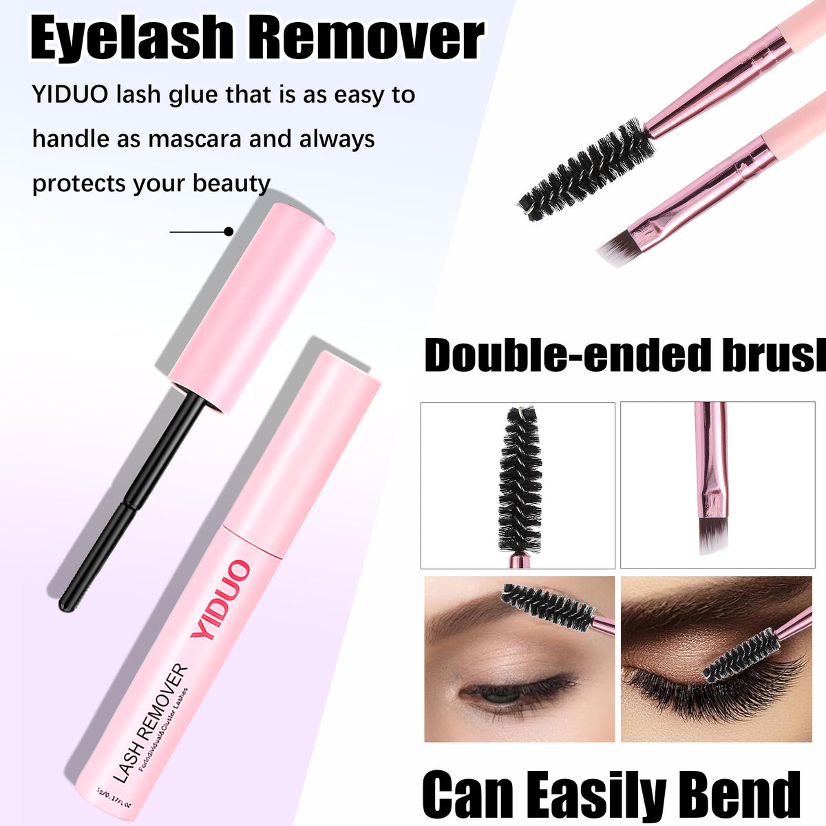 YIDUO bond and seal for lash clusters close-up