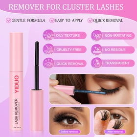 YIDUO Eyelash Extensions Kit open view showing contents