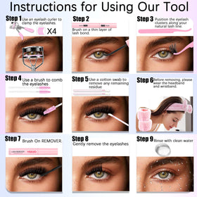 YIDUO eyelash tweezers and curler from kit