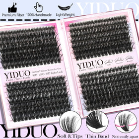 YIDUO lash application tools including tweezers and brush