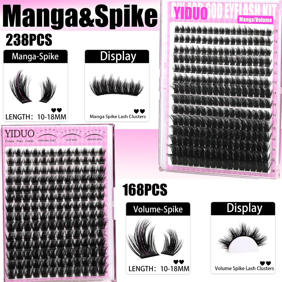 YIDUO lash brush and remover included in kit