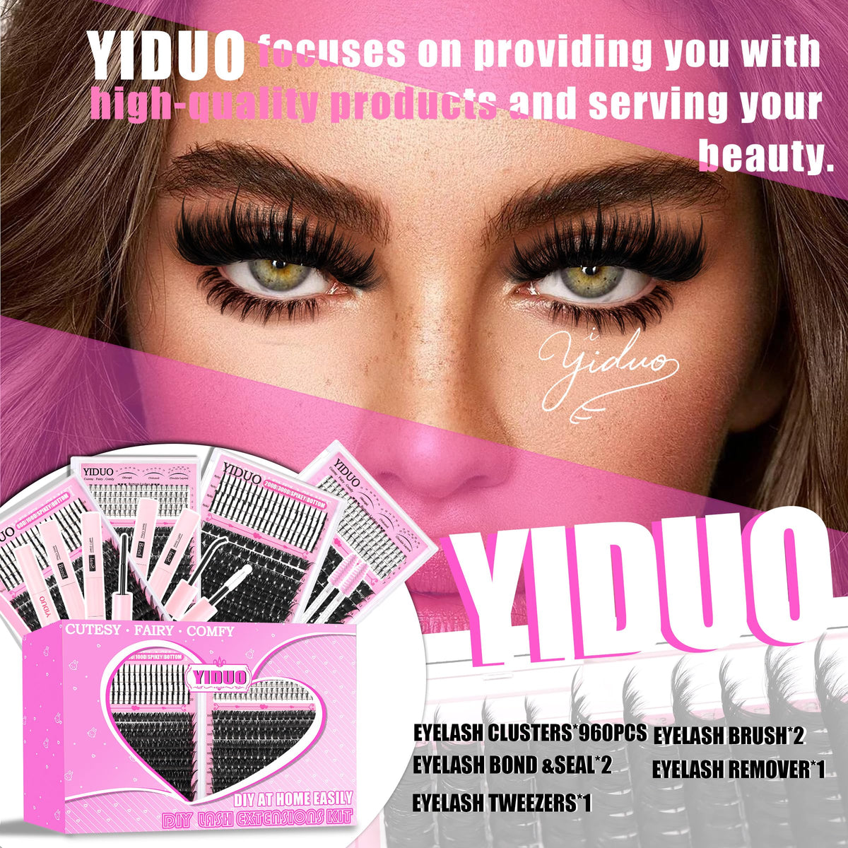 YIDUO lash clusters application guide