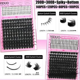 YIDUO lash clusters in various styles and lengths