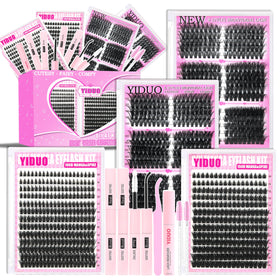 YIDUO Lash Clusters Kit 1021Pcs front view