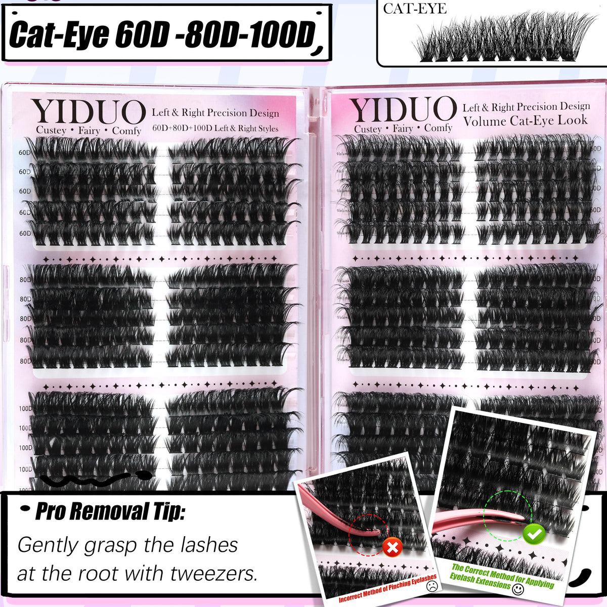 YIDUO lash clusters kit contents including bond and seal