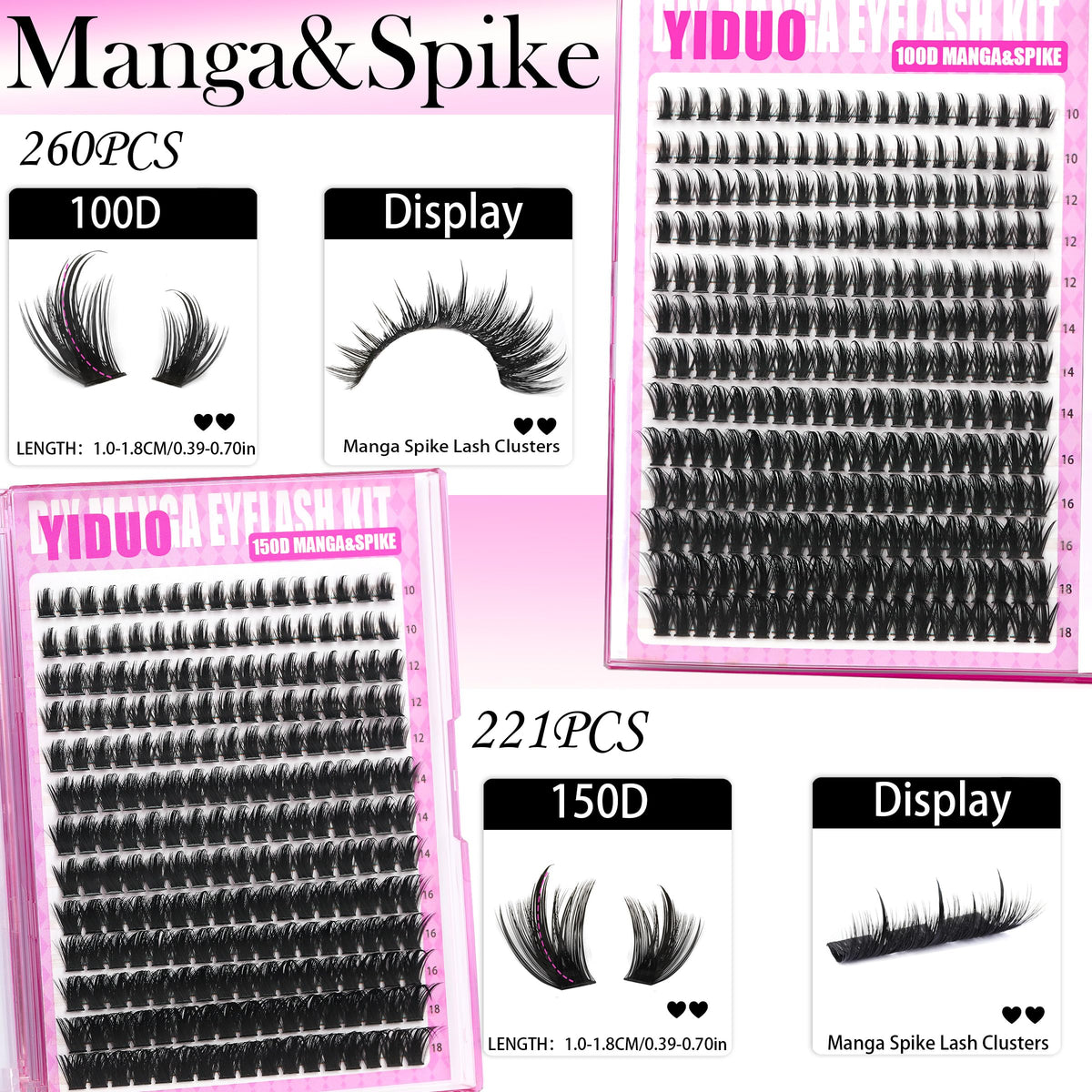 YIDUO Lash Clusters Kit contents including tweezers