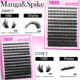 YIDUO Lash Clusters Kit contents including tweezers