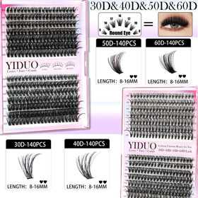 YIDUO lash clusters kit packaging with detailed information