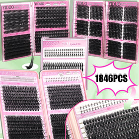 YIDUO Lash Clusters Kit showing 10ml Eyelash Bond & Seal