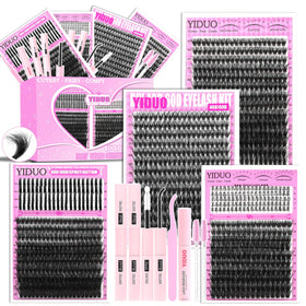 YIDUO Lash Clusters Kit with 1000Pcs and various styles