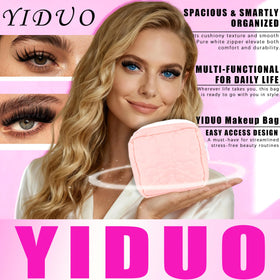 YIDUO makeup bag with lash tools and accessories