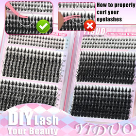 YIDUO Manga lash clusters displayed in different lengths