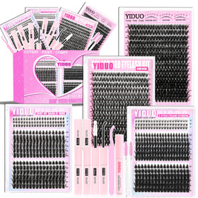 YIDUO Manga Lash Clusters Kit 1094 Pcs with packaging