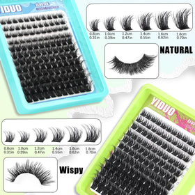 YIDUO Volume Lash Clusters close-up showing individual lashes