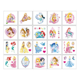 YINFENGKANHAI Cartoon Princess Temporary Tattoos individual sheet display