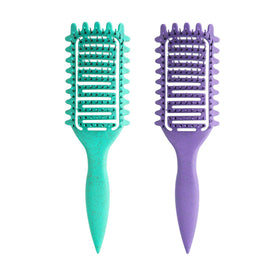 Yingbtr Curl Defining Brush front view in green and purple