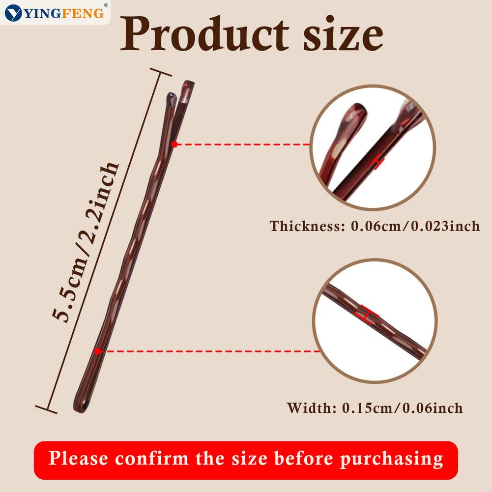 YINGFENG Bobby Pins displayed with hair styling tools
