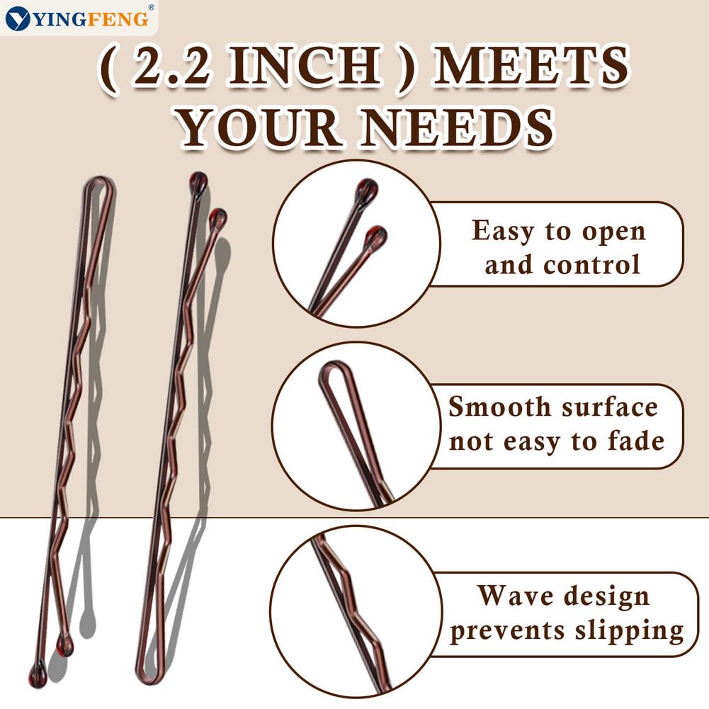 YINGFENG Bobby Pins in use on a hairstyle
