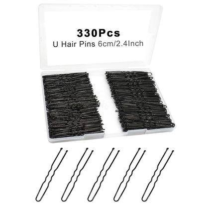 YINGFENG U Shaped Hair Pins black colour front view