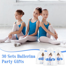Yinkin Ballerina Party Favors displayed together with hair ties and cards