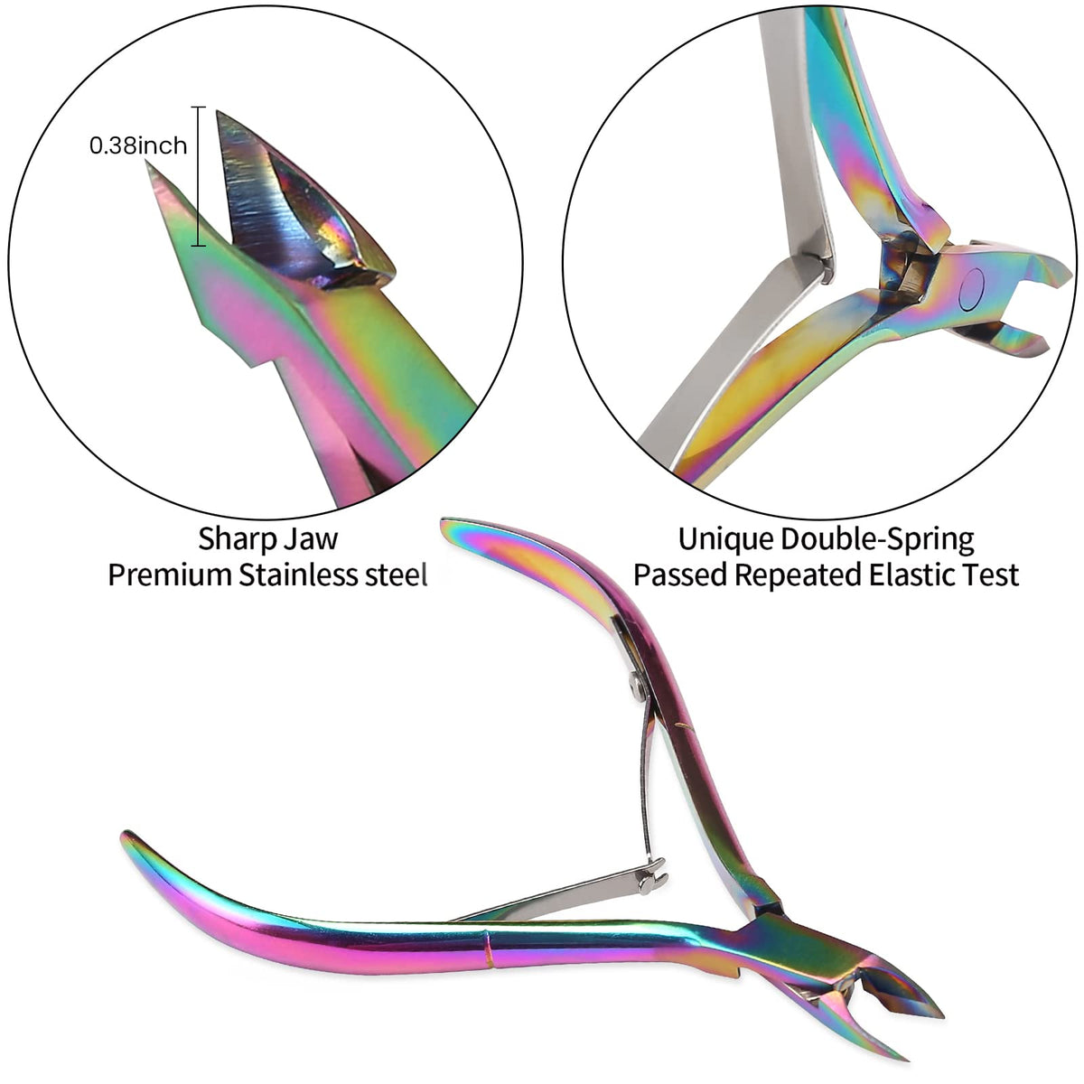 YINYIN Cuticle Nipper with ergonomic handle close-up