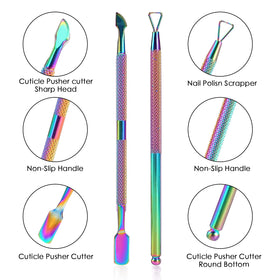 YINYIN Cuticle Pusher and Cutter with sharp ends