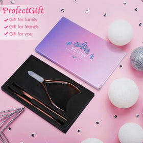 YINYIN cuticle tools arranged neatly in storage box