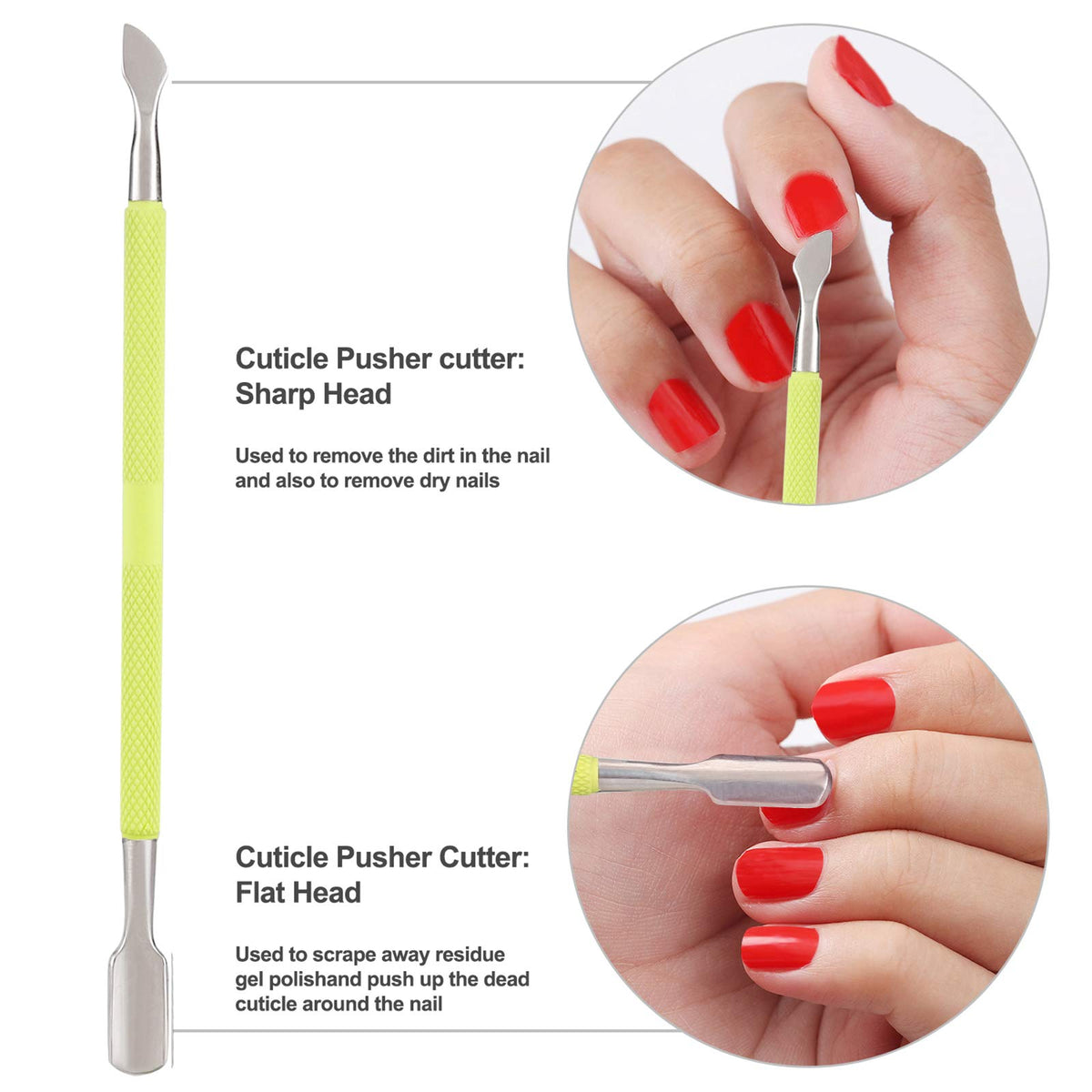 YINYIN cuticle tools set displayed in portable storage box