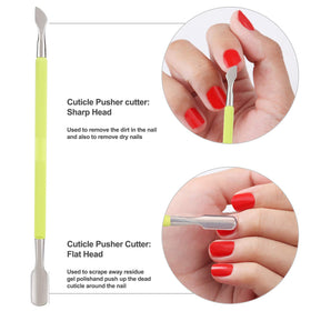 YINYIN cuticle tools set displayed in portable storage box