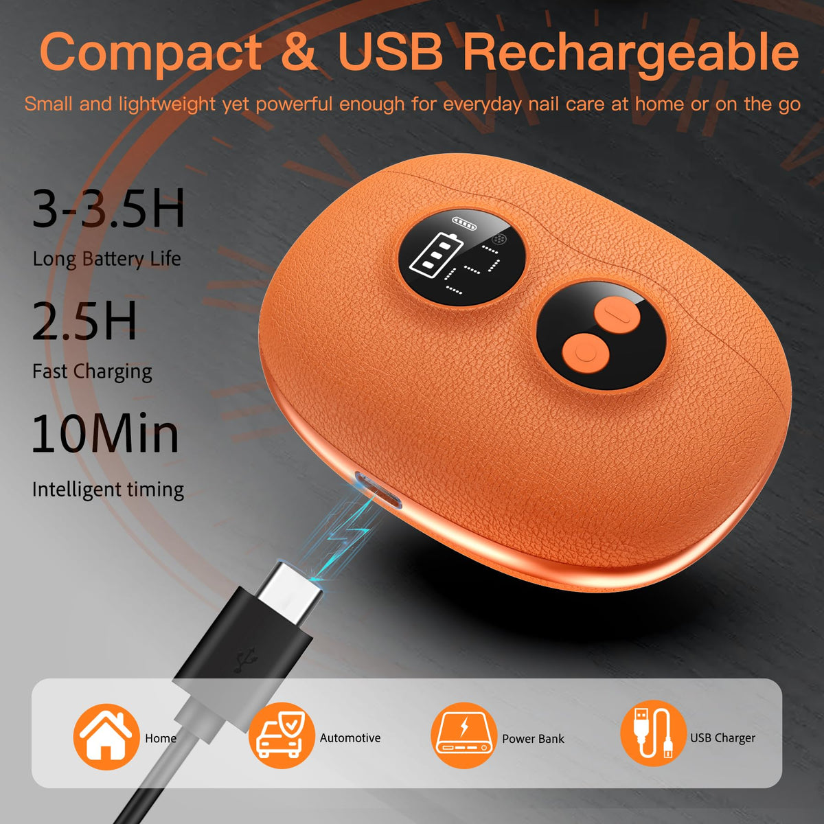 Yionkin Electric Nail Clipper displaying dust-free storage feature