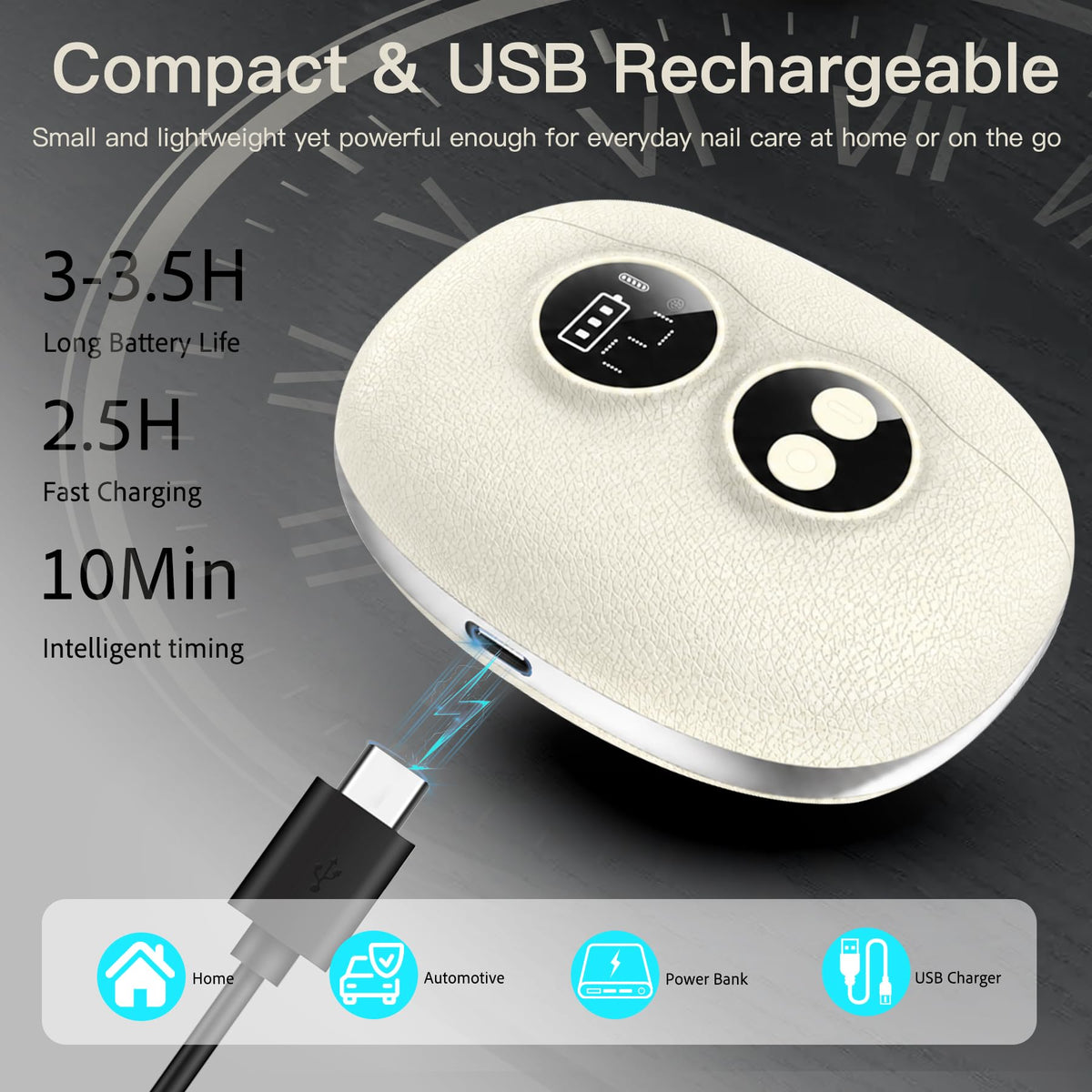 Yionkin Electric Nail Clipper lifestyle scene with user