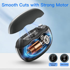 Yionkin Electric Nail Clipper showing dual polishing modes