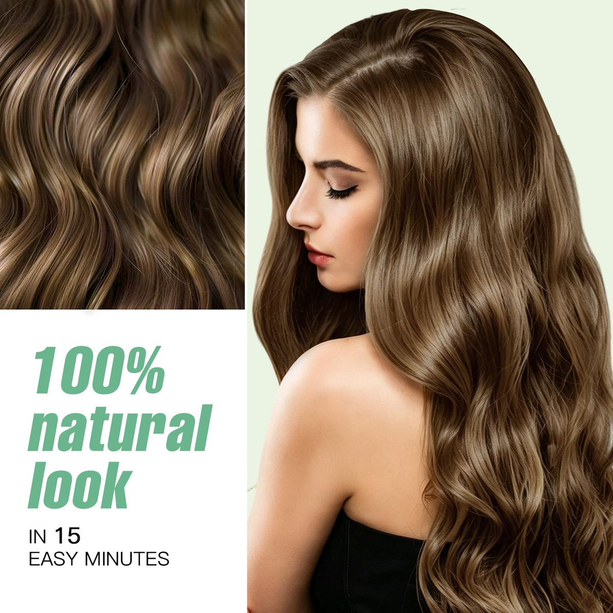 Yioscci Light Brown Hair Dye Shampoo bottle back view