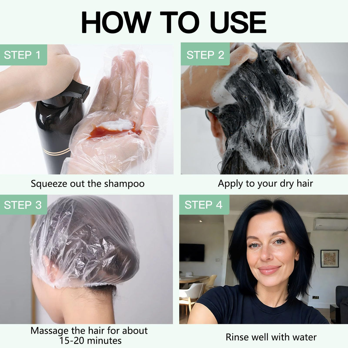 Yioscci Light Brown Hair Dye Shampoo packaging details