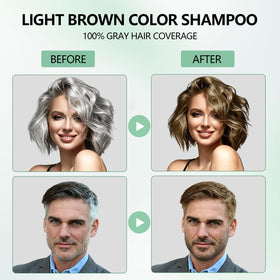 Yioscci Light Brown Hair Dye Shampoo texture close-up