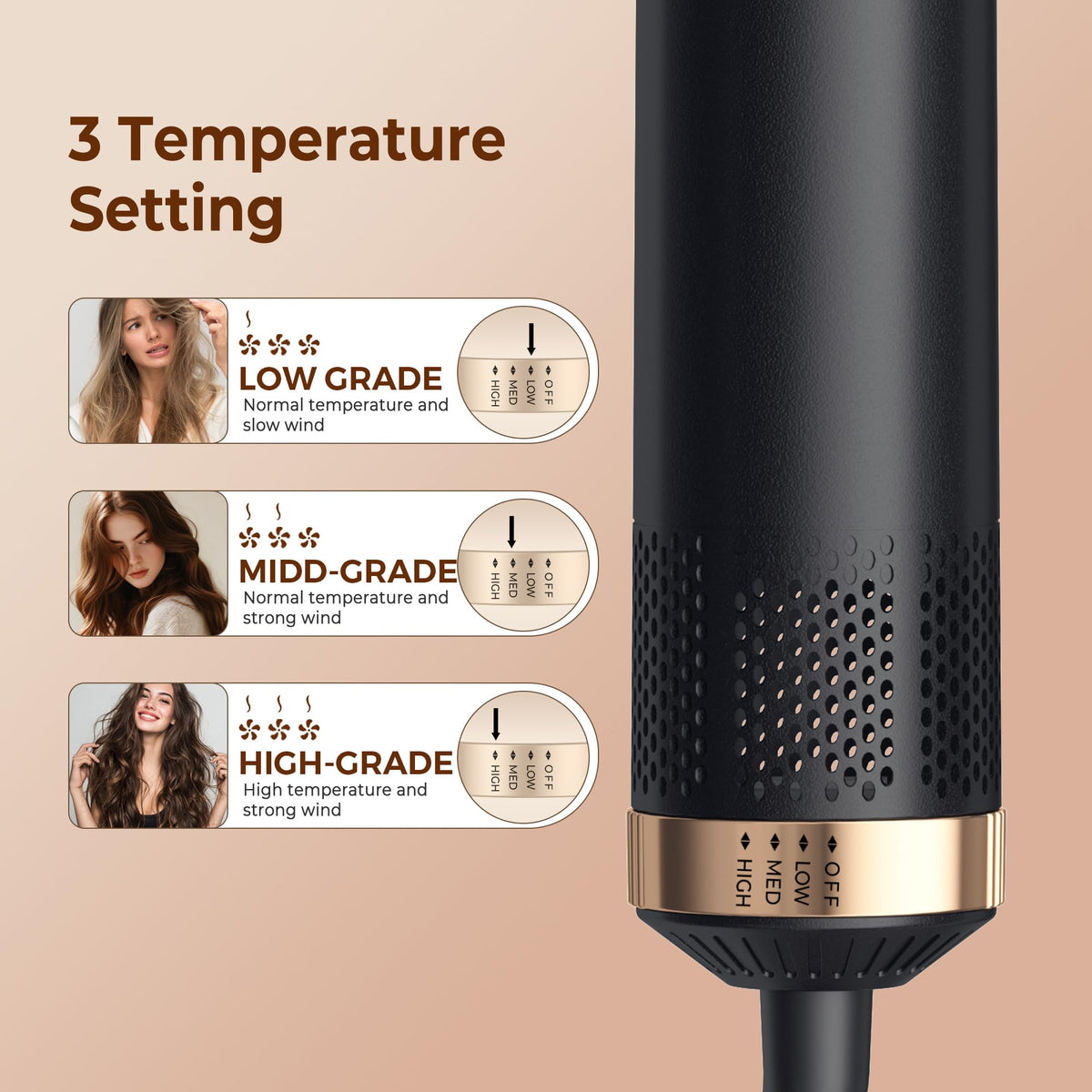 Yitrust round brush for volumising hair